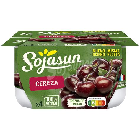 Sojasun Especialidad De Soja Con Trocitos De Cerezas 4 X 100 G