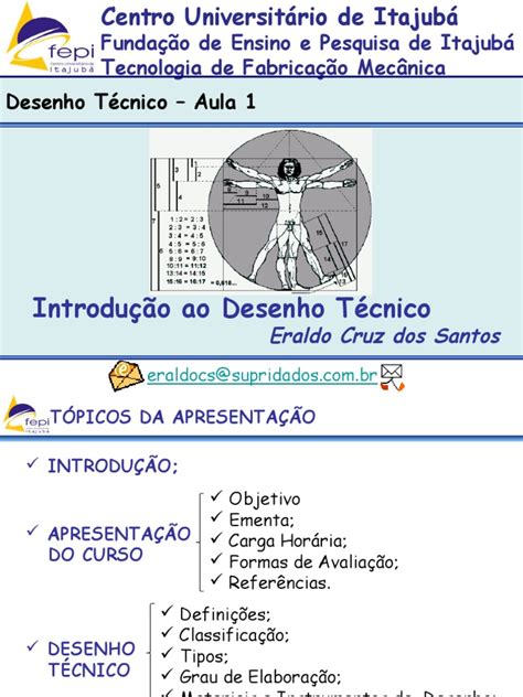 PDF Desenho Técnico FEPI 1 Aula Introdução Ao Desenho Técnico