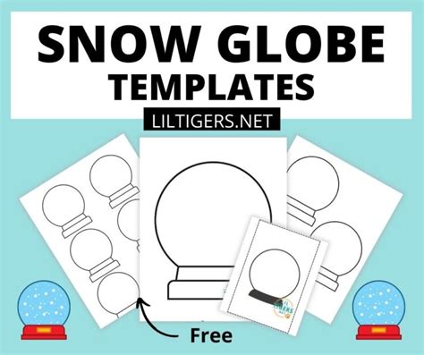 Free Printable Snow Globe Templates Lil Tigers Lil Tigers