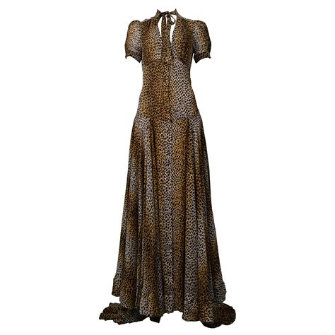 Dolce And Gabbana Star Print Silk Chiffon Gown Dress At Stdibs Dolce