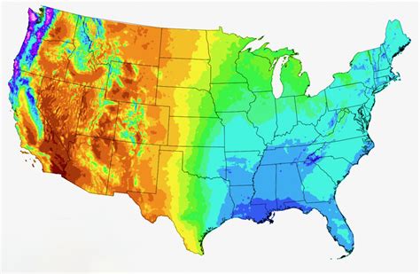 US Annual Precipitation Map • NYSkiBlog Directory