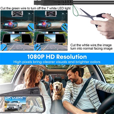 Snapklik LeeKooLuu Backup Camera Mirror Easy Set Up Plug And