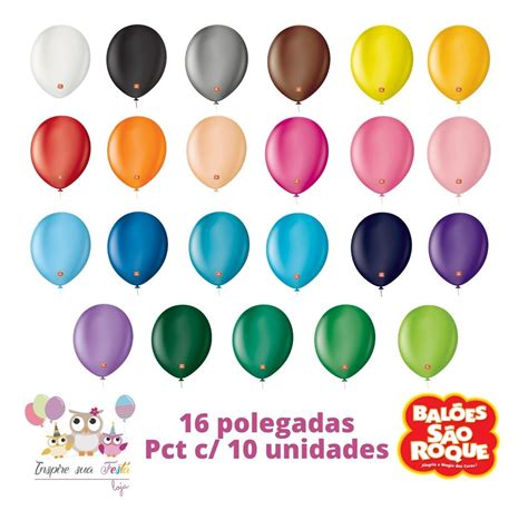 Balão Profissional Premium Uniq 16 40cm 10 Unid São Roque MercadoLivre