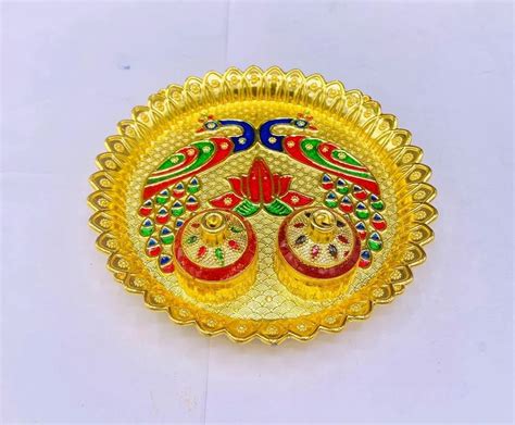 Roli Chawal Silver Plated Thali At Rs Piece Silver Plate For