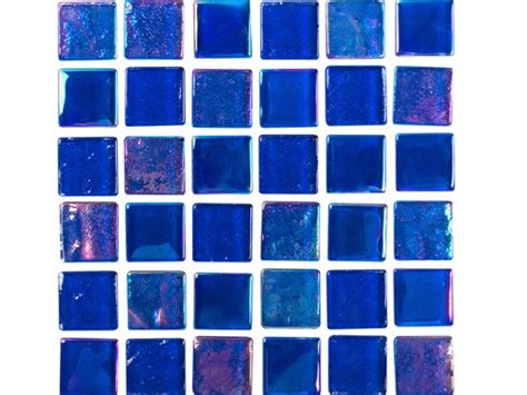 National Pool Tile Equinox 1x1 Glass Tile Dark Blue EQX MIDNIGHT