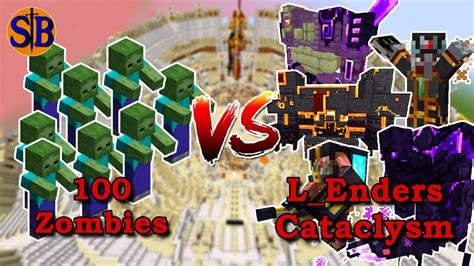 Zombies Vs L Ender S Cataclysm Minecraft Mob Battle Youtube