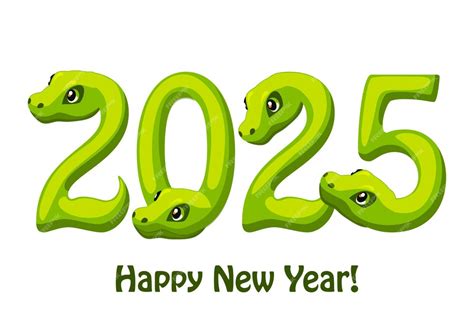 2025 год змеи число мультфильмов 2025 | Премиум PSD Файл
