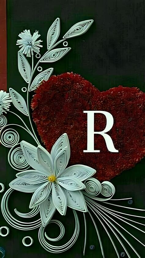 1920x1080px 1080p Free Download R Name Wale R In Red Heart Letter