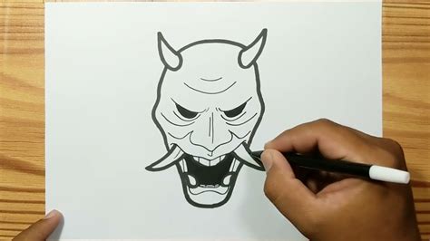 DRAWING ONI MASK YouTube