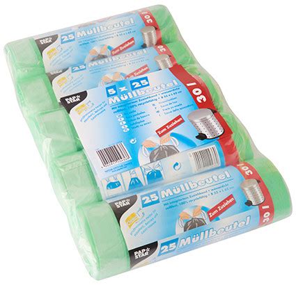 Papstar Sac Poubelle Hdpe Liens Coulissants Litres