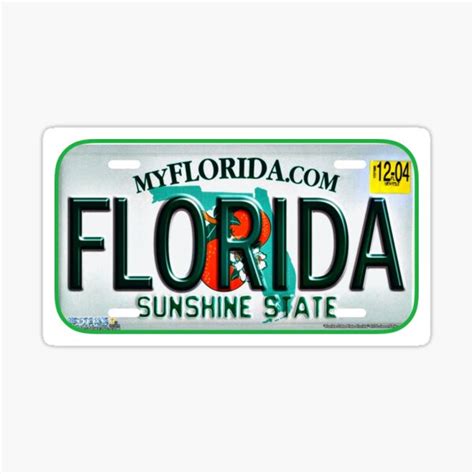 "Florida license plate " Sticker for Sale by swaygirls | Redbubble