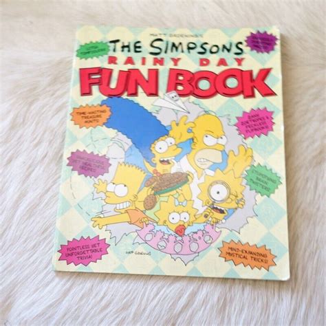 Vintage The Simpsons Tv Show Book Rainy Day Fun Book 1991 1st Edition