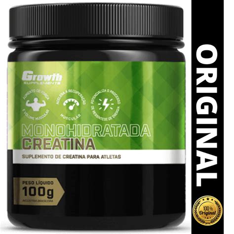 Creatina Growth Creapure Monohidratada Original G Verde Growth