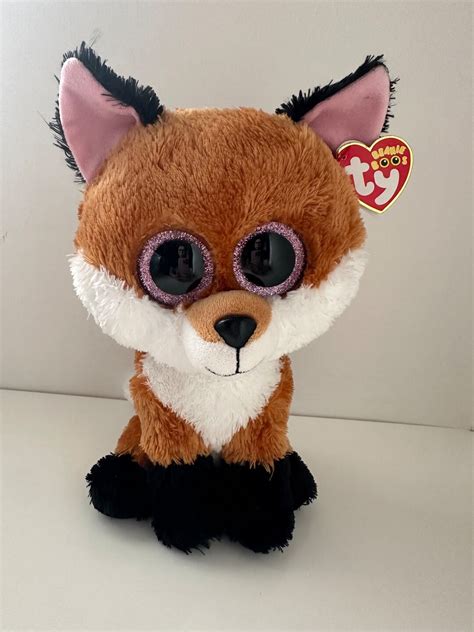 TY Beanie Boo Slick the Fox larger 9 Inch - Etsy