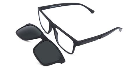 Óculos De Grau Emporio Armani Ea4115 With Clip On 58011w Preto Fosco