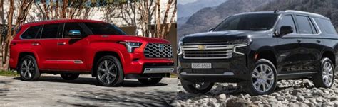 2024 Toyota Sequoia Vs 2024 Chevy Tahoe Trim Levels Exterior Tech