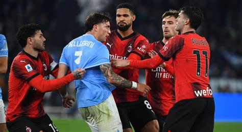 Controversial Red Card Sparks Chaos In Lazio Vs Milan Match