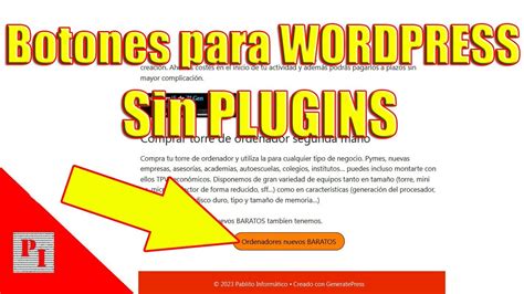 C Mo Crear Botones En Wordpress Sin Plugins Mi Wordpress