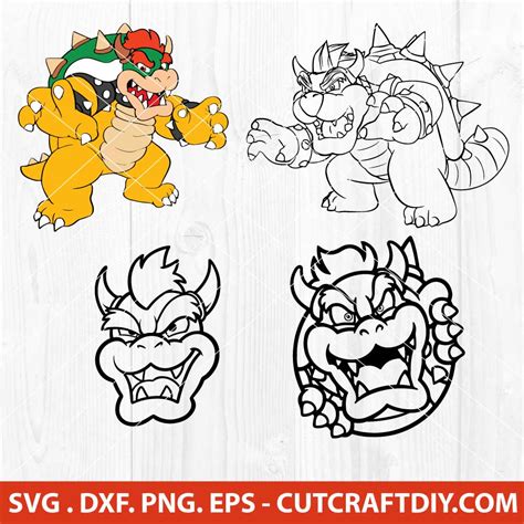 Bowser Svg Bundle Super Mario Svg Video Game Svg Anime