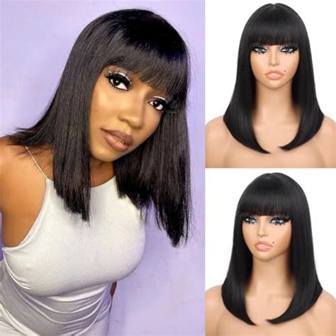 Amazon Guree Hair 14 Inch Light Yaki Bob Wigs For Black Women