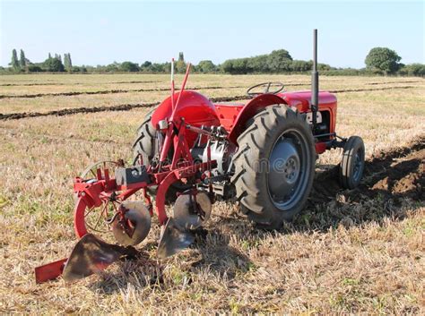 Tractor And Plough Stock Image Image Of Agriculture 27089999