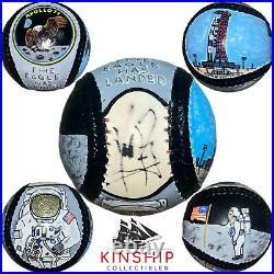 Neil Armstrong Signed Baseball JSA Painted Carter X Apollo 11