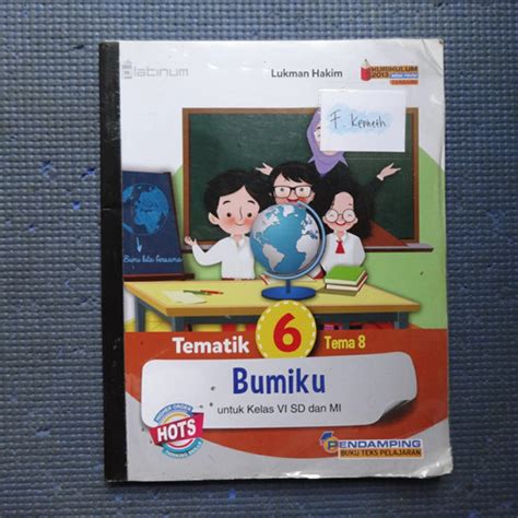 Jual Buku Tematik Tema Buku Bumiku Kelas Vi Sd Dan Mi Buku Bumiku