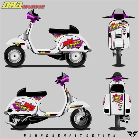 Decal work for Vespa Team (Updated) :: Behance