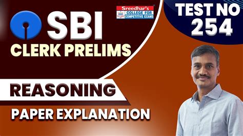 Sbi Clerk 2022 Prelims Mock Test No 254 Reasoning Practice Set With