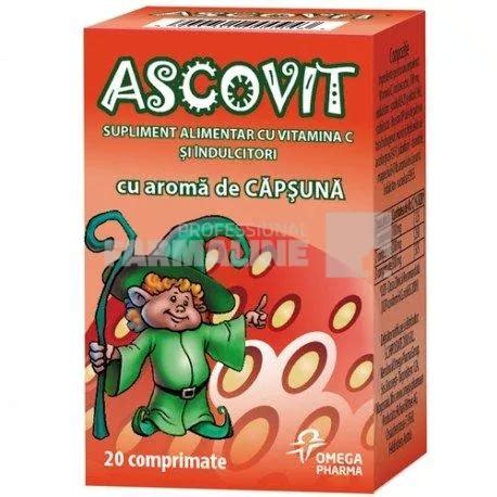 Ascovit Cu Aroma De Capsuna Mg Comprimate La Pret Mic Pfarma Ro