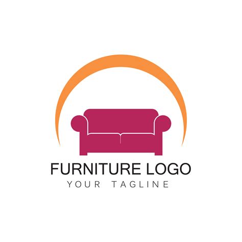 Furniture Sofa Logo Design Icon Template Home Decor Interior Design