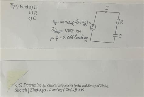 Solved Q4 Find A Isb Rc CQ5 Determine All Critical Chegg