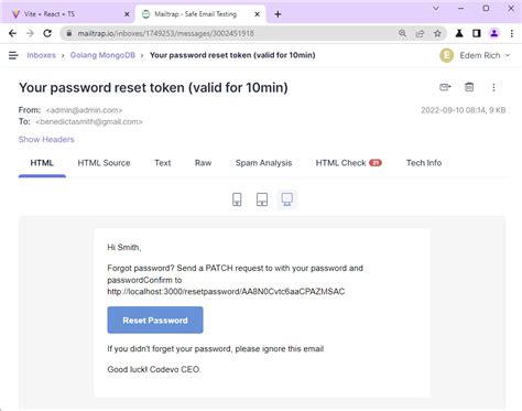 Forgotreset Password In Reactjs And Axios 2024