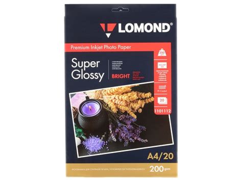 Фотобумага LOMOND суперглянцевая ярко-белая (Super Glossy Bright ...