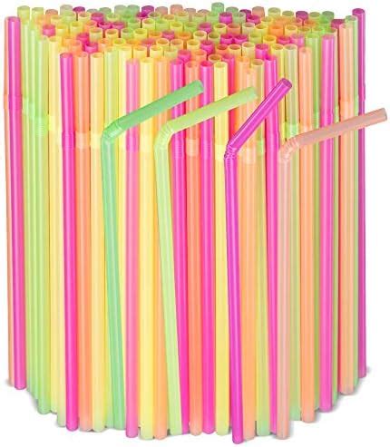 Count Flexible Disposable Drinking Straws High Assorted