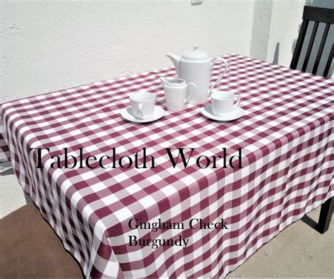 Gingham Check Tablecloths