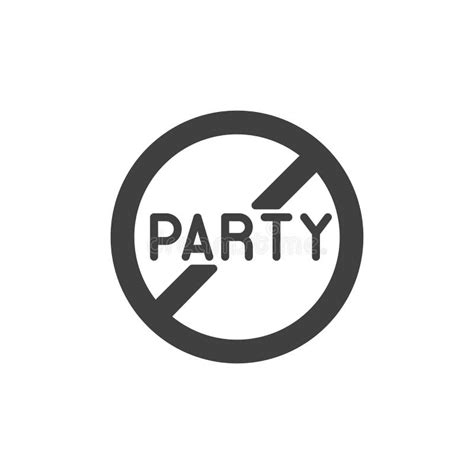 No party sign vector icon stock illustration. Illustration of caution ...