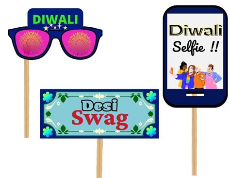 Diwali Themed Party Props Diwali Photo Booth Props Indian Etsy Uk