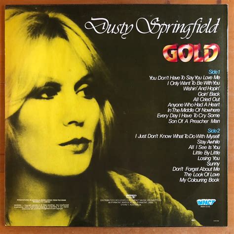 Dusty Springfield - Gold – Suffragette Records 