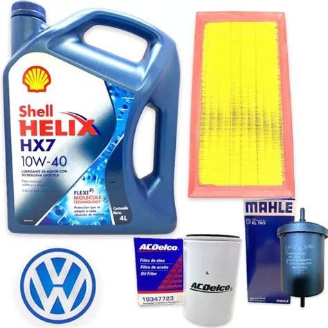 Kit Service Aceite Shell Helix Hx7 3 Filtros Bora 1 8 2 0