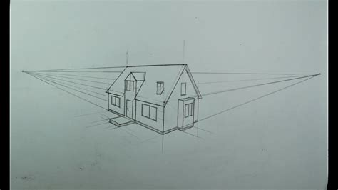 Point Perspective Simple House Triangle Tattoo Modern House