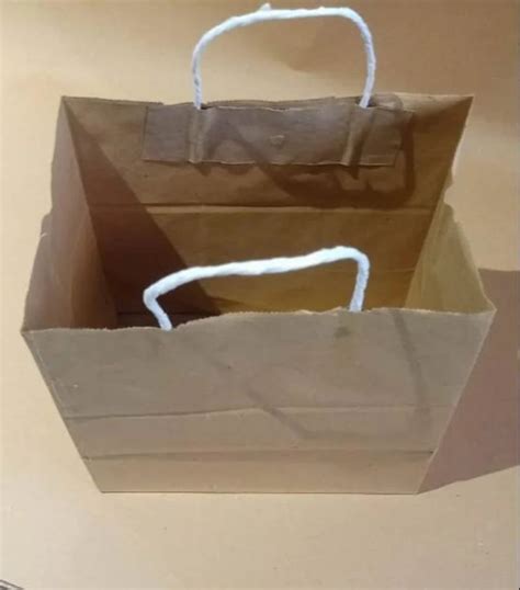 Brown Gsm Kraft Paper Bags For Grocery Capacity Kg At Rs