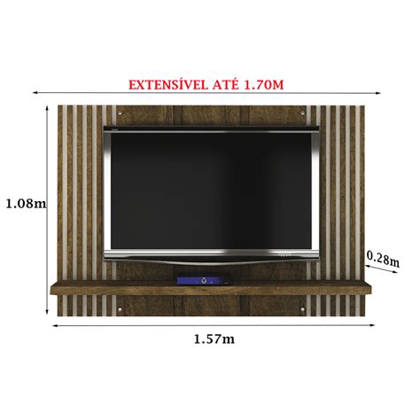 Painel Extensivo Bolonha Para Tv At Polegadas Yp Off White M E