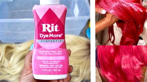 How To Dye A Synthetic Wig•fabric Dye•watercolor Method•super Pink Wig Youtube