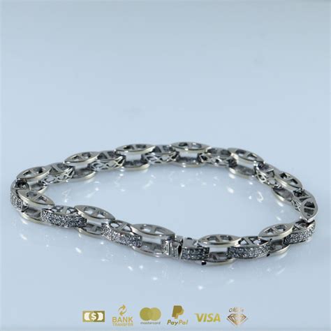 Pulsera De Oro Blanco 14k Con Brillantes Miller Watches Diamonds