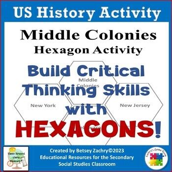 The Middle Colonies Hexagon Critical Thinking Activity By Betsey Zachry