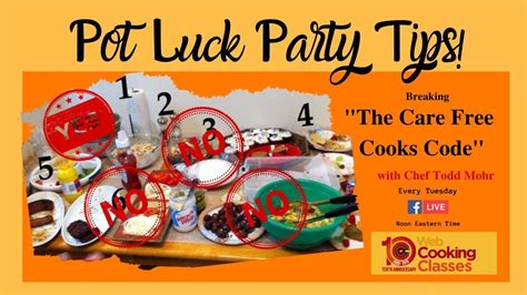 Pot Luck Party Tips Youtube