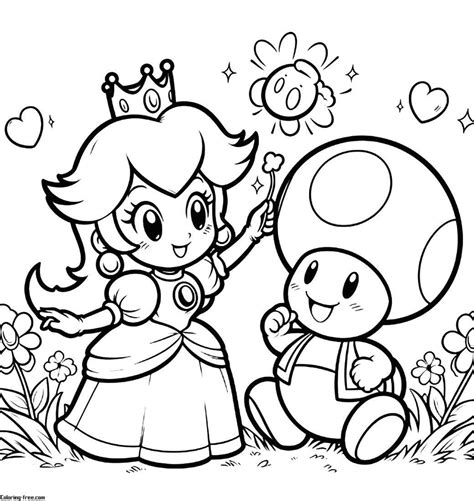 20 Princess Peach Coloring Pages 2024 Free Unique Printables In 2024