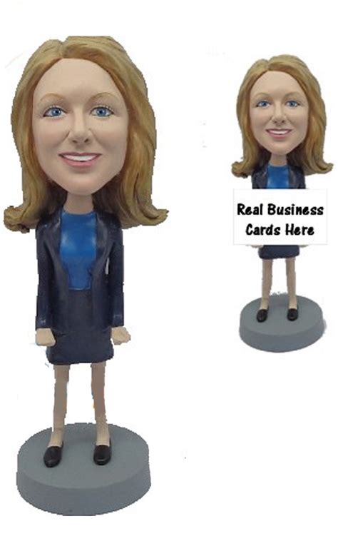 Custom Bobble Head Businesswoman Card Holder Bobblehead T Ideas For Women