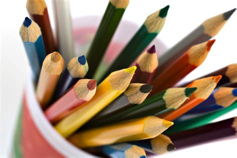 Pencils And Pens In A Cup